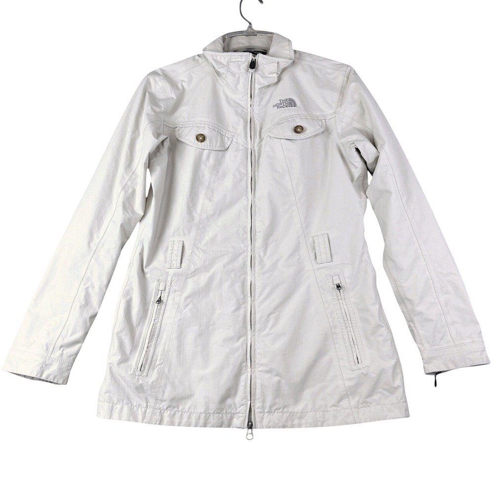 The North Face Women S Beige HyVent Parka Jacket Zip Utility Gorpcore Preppy